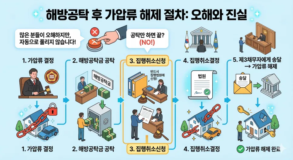The full release-deposit-to-cancellation sequence