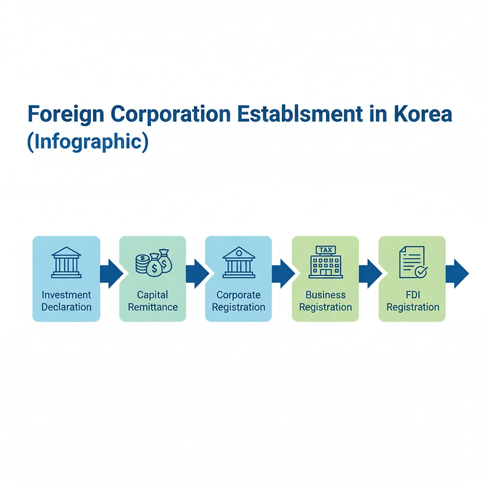 Foreign Corporation Establishment in Korea — the 5-step FDI flow