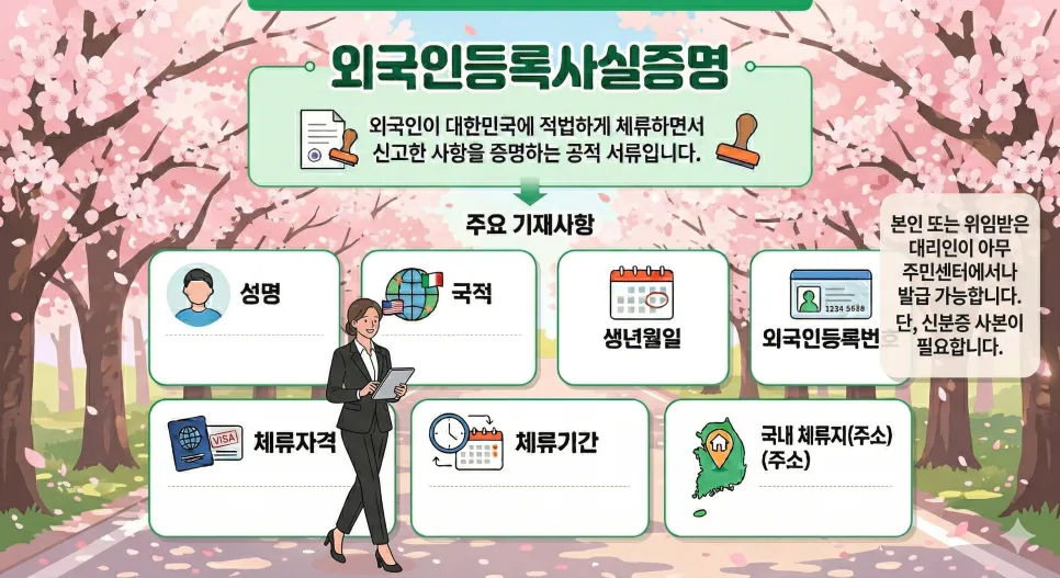 Certificate of Foreign Resident Registration — sample layout